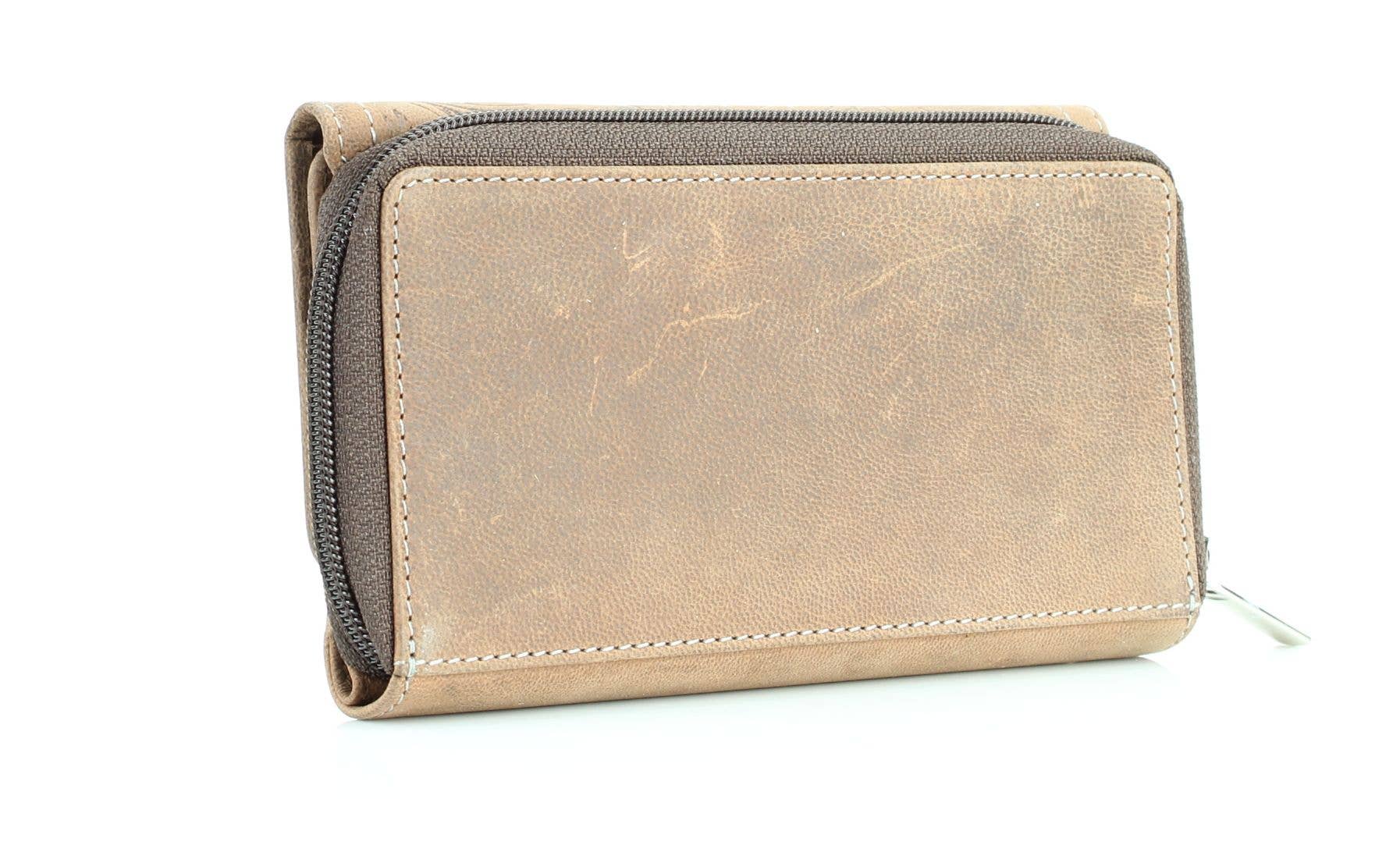 Leather Impressions Inc - Vendita all'ingrosso Pochette - Donna - Pochette da donna American Bison con bottoni floreali14