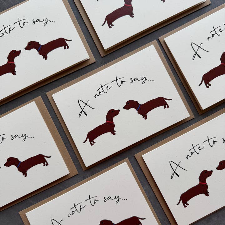 Ensemble de cartes de correspondance Teckel, Multipack de cartes de correspondance Chien Saucisse pour la vente par Tall Order