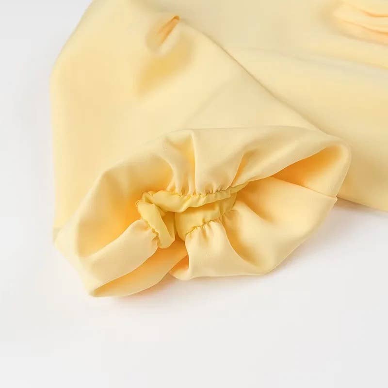 Jaune Robe mini chic à découpes avec nœuds décoratifs en vente sur Faire3