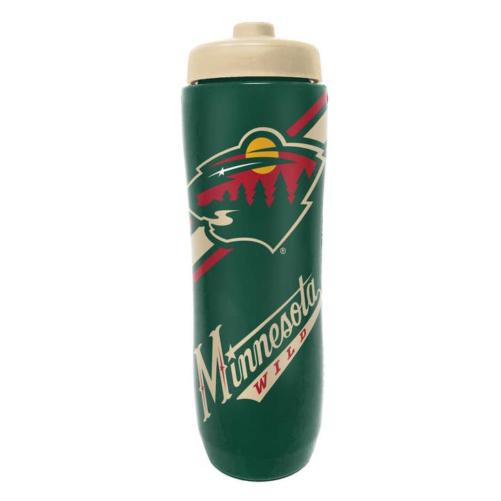 Minnesota Wild Squeezy Water Bottle for wholesale by Party Animal, Inc.
