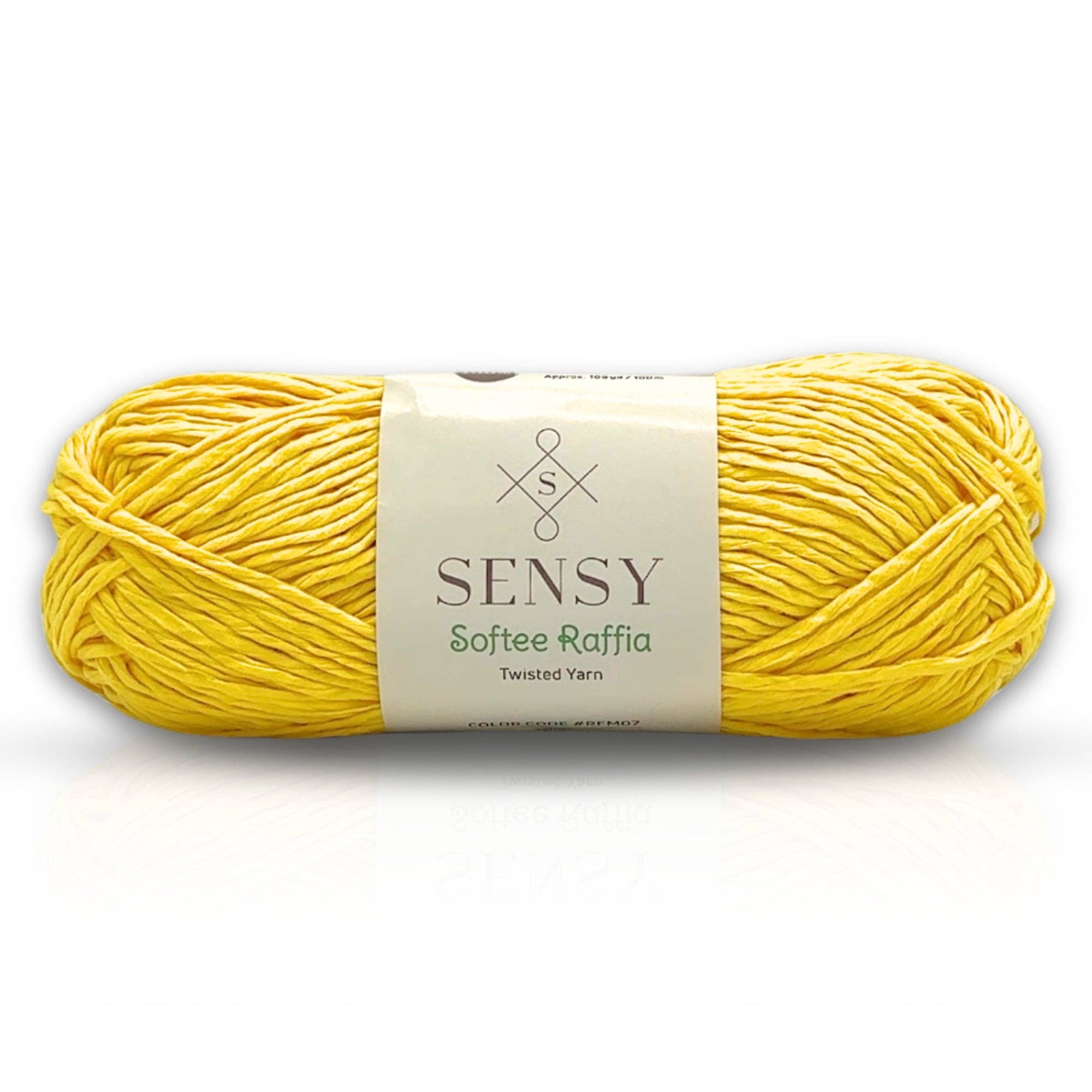 Sensy - Wholesale Yarn - Sensy Softee Raffia Twisted Yarn, 3.5 oz, 109 Yards, 100% Polyester, Gauge 4 Medium24