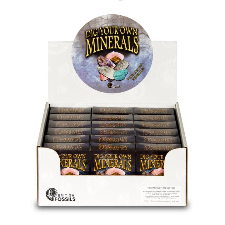 Dig Your Own Minerals Pack for wholesale by British Fossils