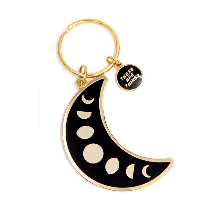 Moon Phases Enamel Keychain for wholesale by These Are Things