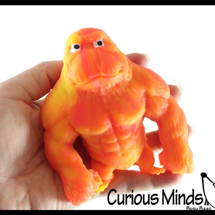 Curious Minds Toys - Wholesale Squishy Toy - Kids & Baby - 1 Sand Filled Stretchy Smash Gorilla Animals - Kong Ape Love4