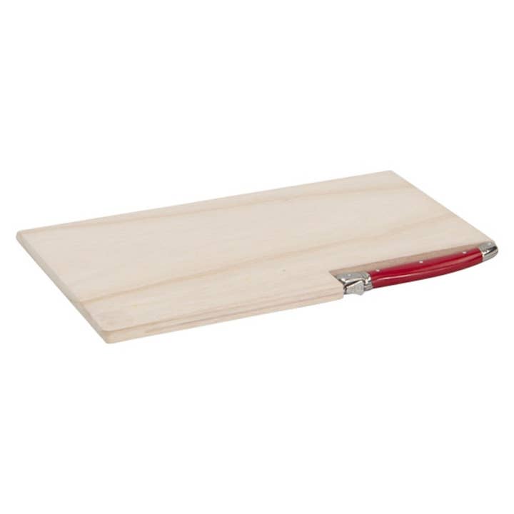 Deffrennes - Wholesale Cutting Board - Wooden cutting board with a knife