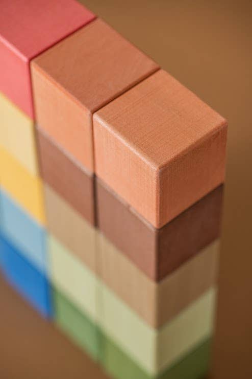 Little Poland Gallery - Wholesale Wood Toy - Kids - Meshka Rainbow and Nude Cubes3
