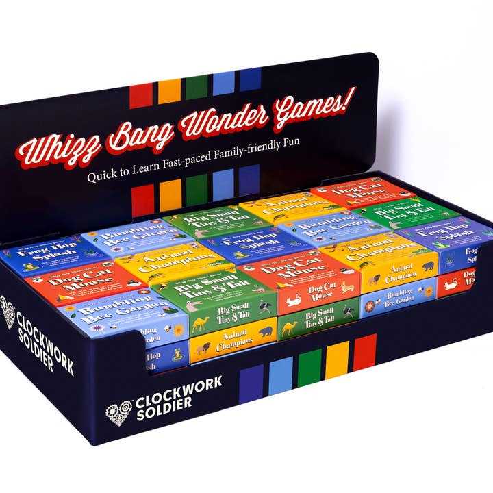 Clockwork Soldier - USA - Vente Jeux de cartes - Présentoir rempli de 60 jeux de cartes Whizz Bang Wonder