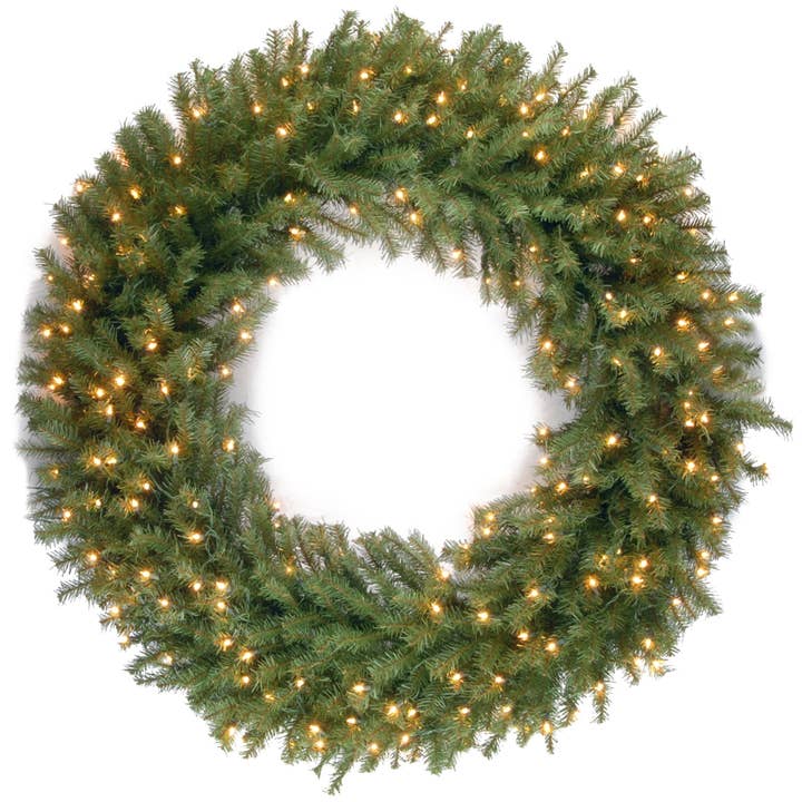 National Tree Company - Wholesale Wreath - 48 in. Pre-Lit Norwood Fir Wreath with Warm White LED Lights, Plug-In