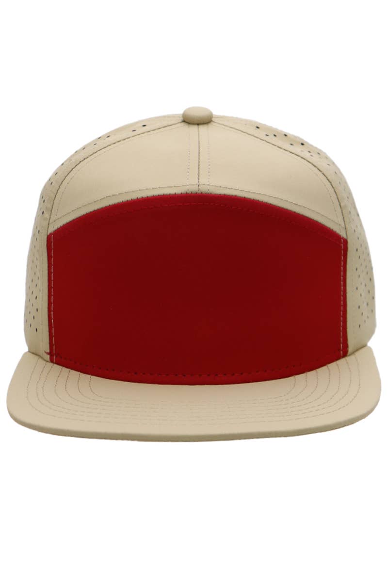 Cap Zone – Boné - Unissexo por atacado – Boné Snapback 7 Painéis com Frente Colorida e Perfurações Digitais20
