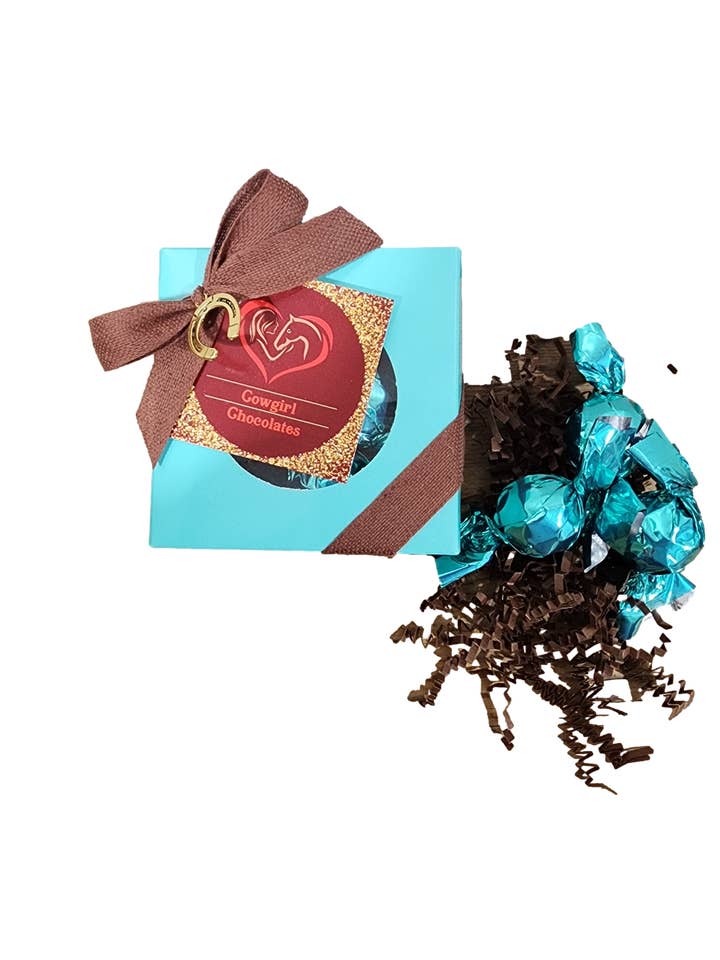 1/4 Pound Gift Box - Mild Double Dark Chocolate Truffles for wholesale by Cowgirl Chocolates