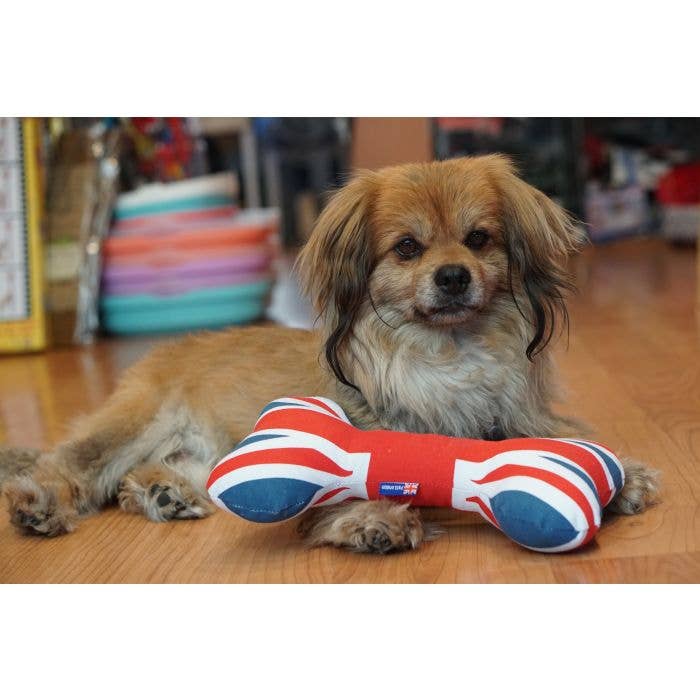 PetLondon – wholesale Pet plush toy – Dog – Union Jack Dog Bone Plush Toy UK London size Large1