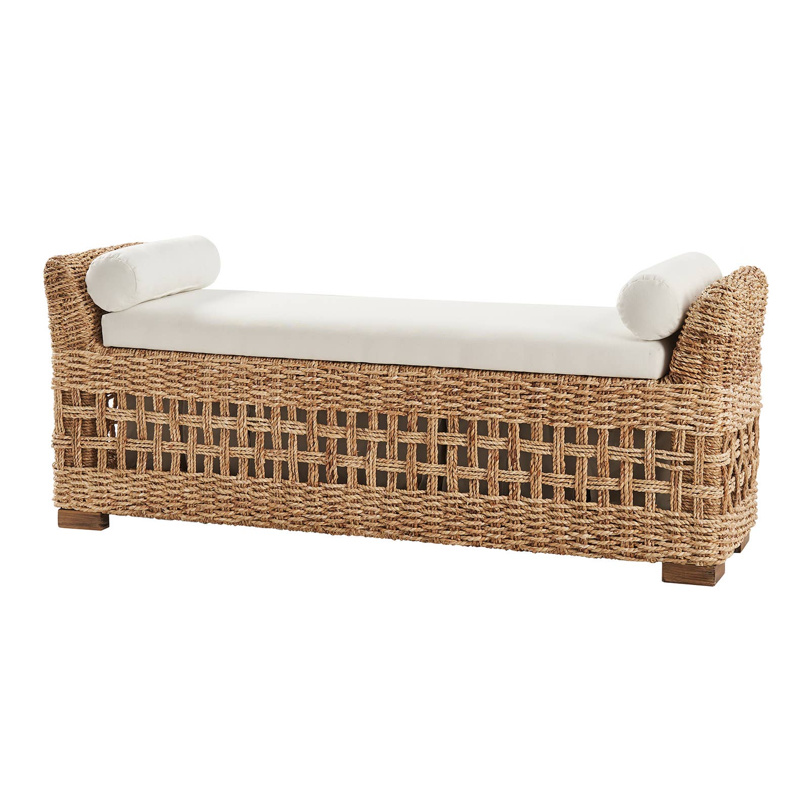 Natural Anton Ratten Storage Bench for wholesale on Faire1