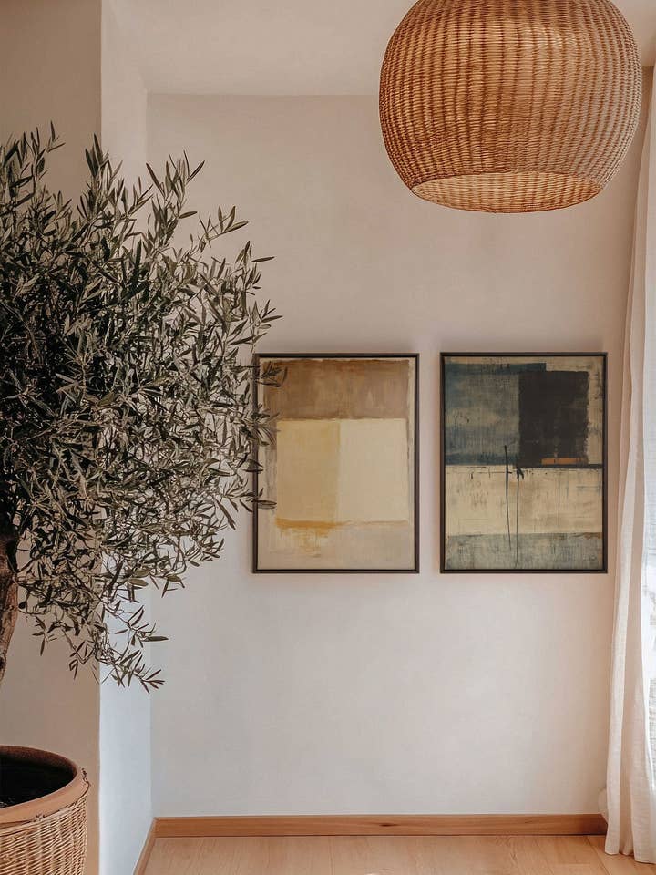 DUO HARMONIE ANCIENNE, oeuvre sur toile imprimée pour la vente par Oleka Canvas