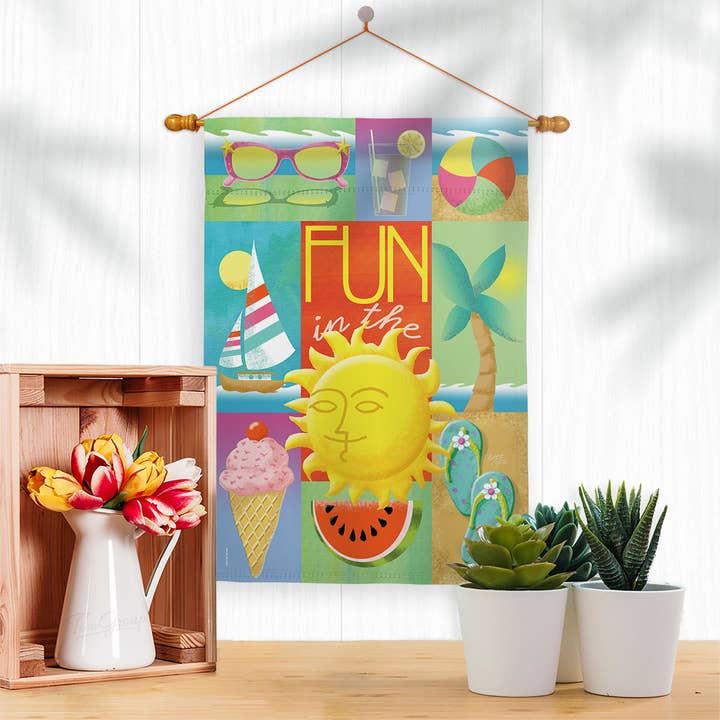 Two Group Flag Co - Wholesale Flag - Summer Collage Summertime Fun and Sun Fruit Sweet Decor Flag2