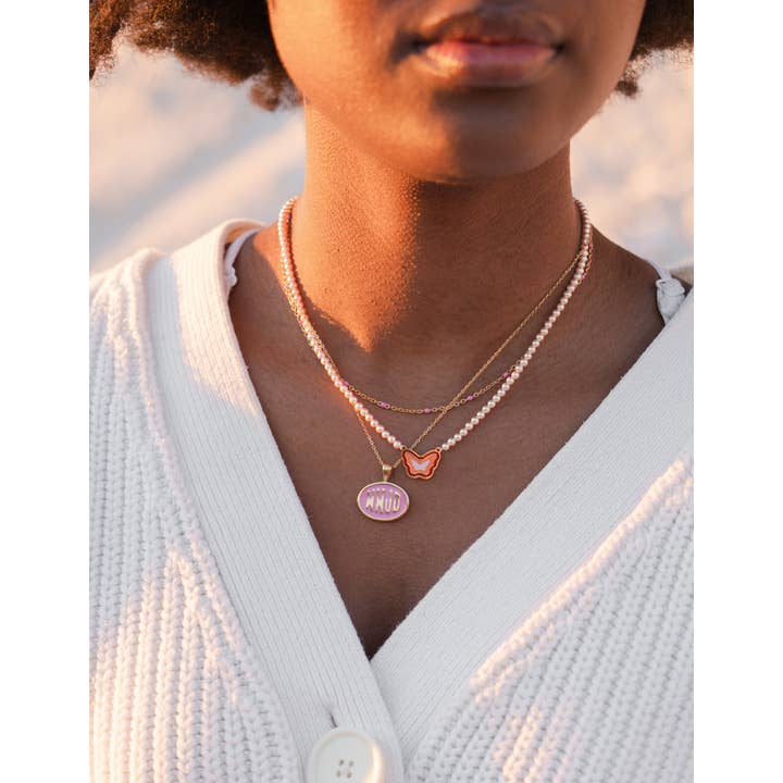 Elevated Faith - Vendita all'ingrosso Collana con ciondolo/pendaglio - Set collana WWJD rosa