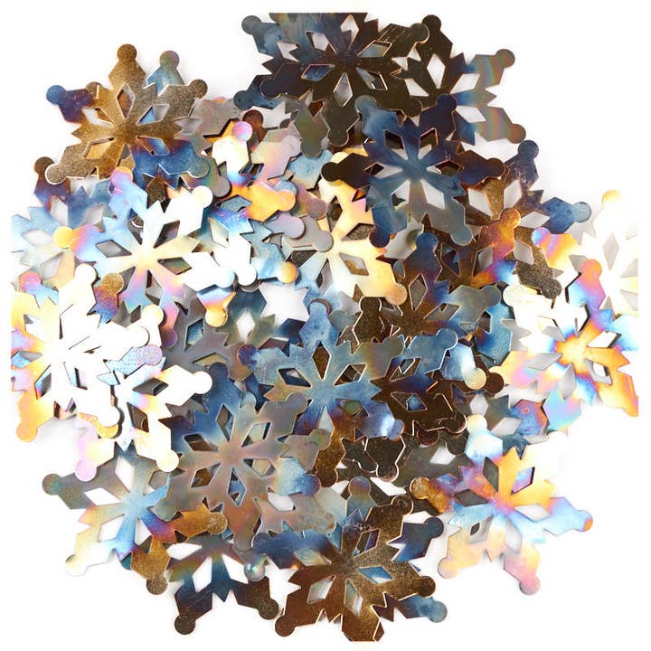 Factory Direct Craft - Wholesale Cutouts - 2" Burnished Metal Snowflake Cutouts (Package of 100 pieces)2