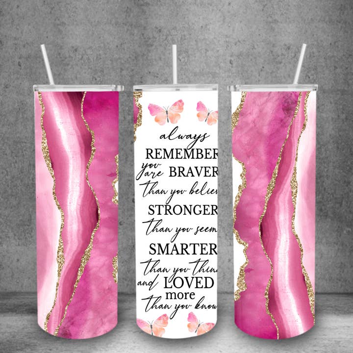 Always Remember... Tumbler for wholesale by Wicked Flower Creations