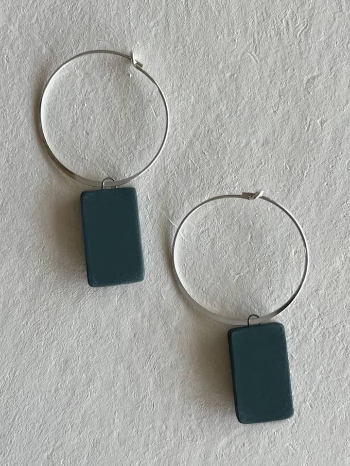 Hoops+Rectangles | Dark Leaf for wholesale by Clay by Shay