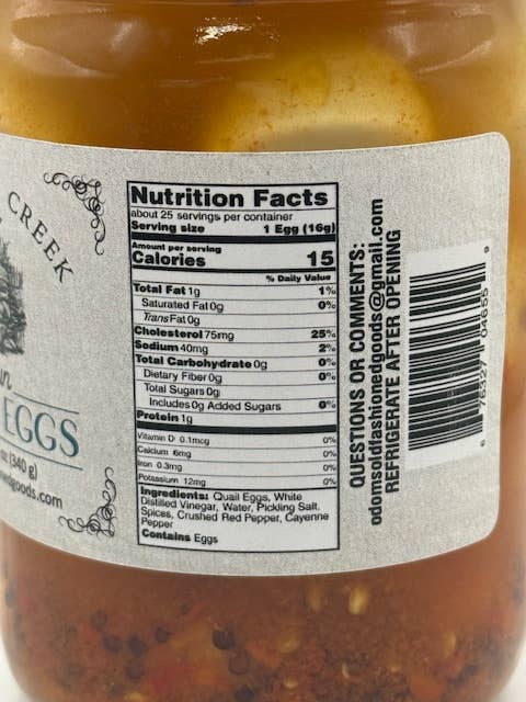 Odom's Old Fashioned Goods - Wholesale Pickled Vegetables - Cajun Quail Eggs2