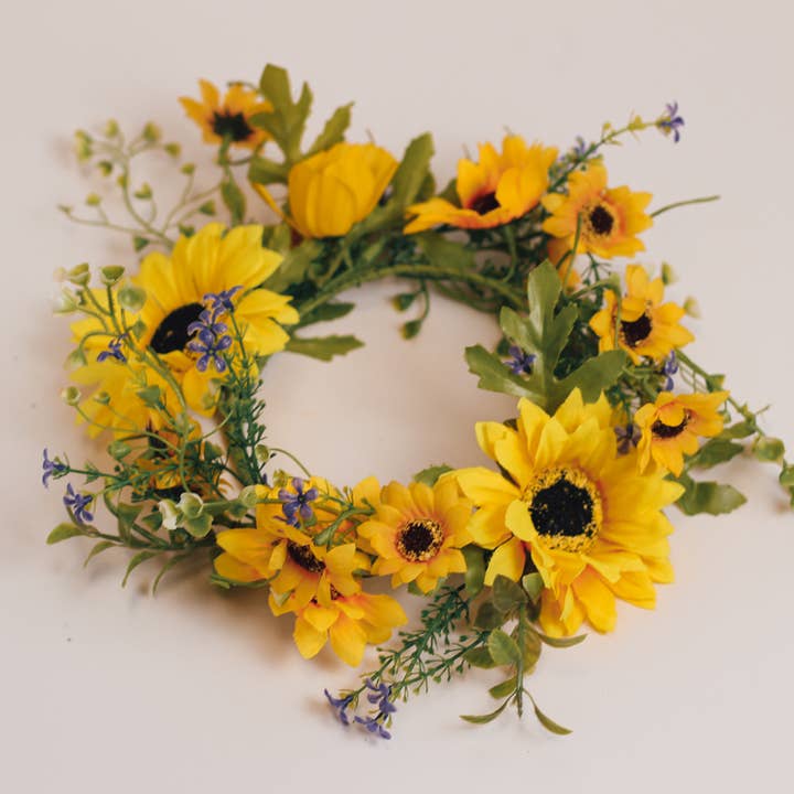 A Cheerful Giver - Wholesale Wreath - Sunflower Wreath Candle Ring