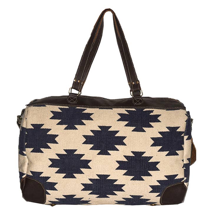 Rug & Leather Overnight Gazibo Duffle Bag for wholesale by Hopofly Bags