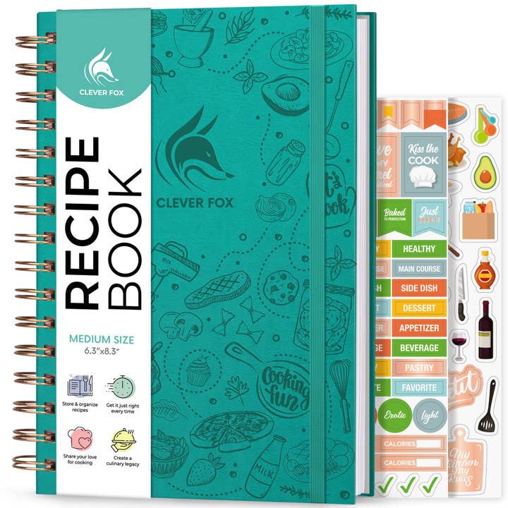 Spiral Recipe Book Medium for wholesale by Clever Fox Planners