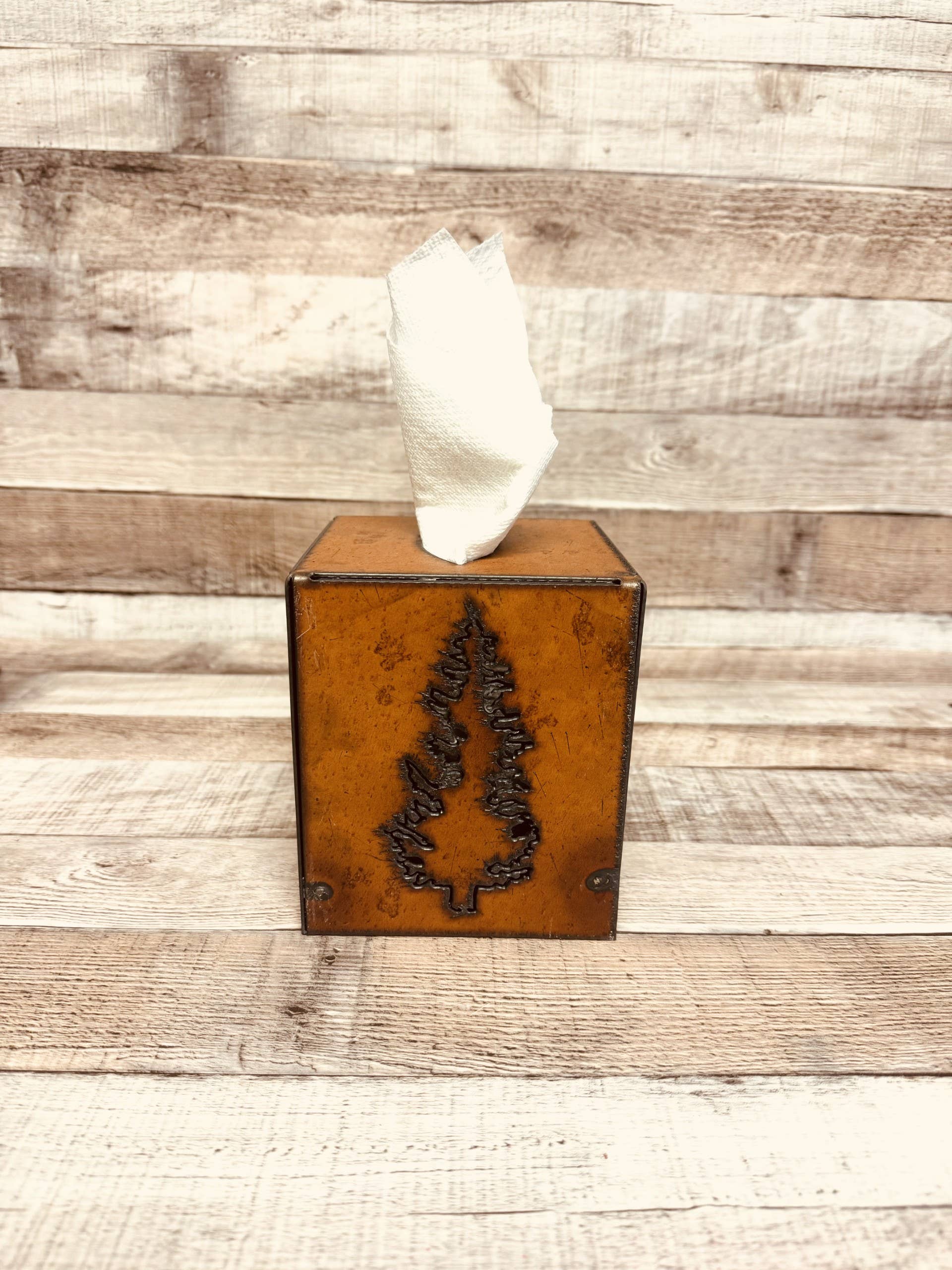 Universal Ironworks USA – Engroshandel Tissueboks – Buffalo og Fyrretræ Kleenex Boks Holder Vævsholder Metal2