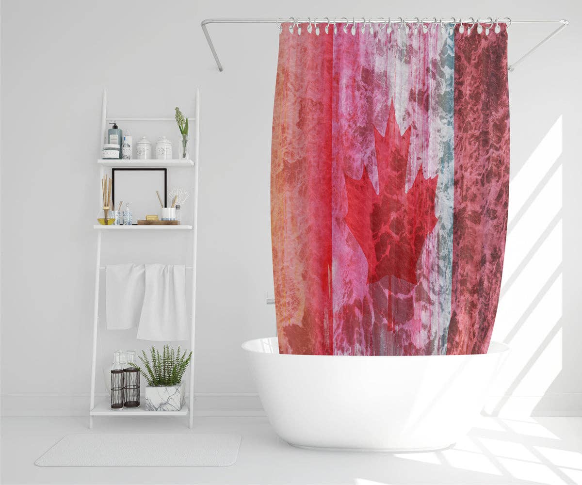 Benjamin Tate Design – wholesale Shower curtain – Canada Flag (Shower Curtain)1