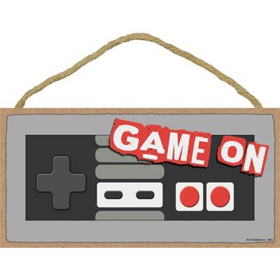 Game On Kids Themed Wood Plaque for wholesale by SJT Enterprises, Inc.