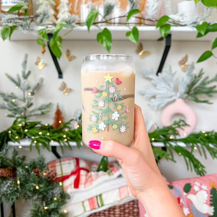 Hart and Flora Shop - Vente Verre/tasse - Verre Garden Holiday Tree de 16 oz2