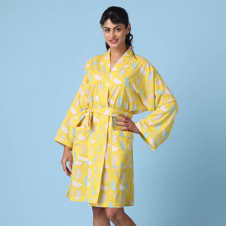 Melon Short Robe for wholesale by Mahogany