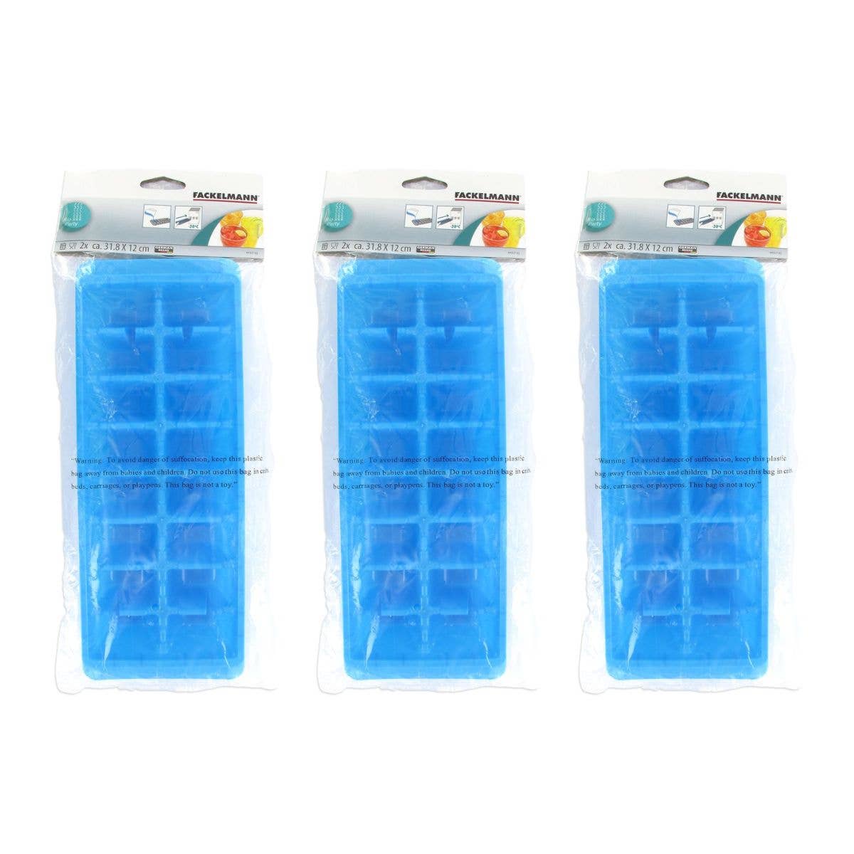 Zenker - Wholesale Ice Tray/Mold - Set of 3 blue ice cube trays with 16 cubes Fackelmann3