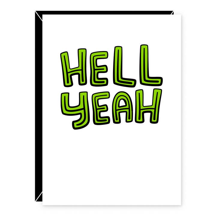 Hell Yeah - Håndlavet lykønsk for engroshandel hos Despair Factory