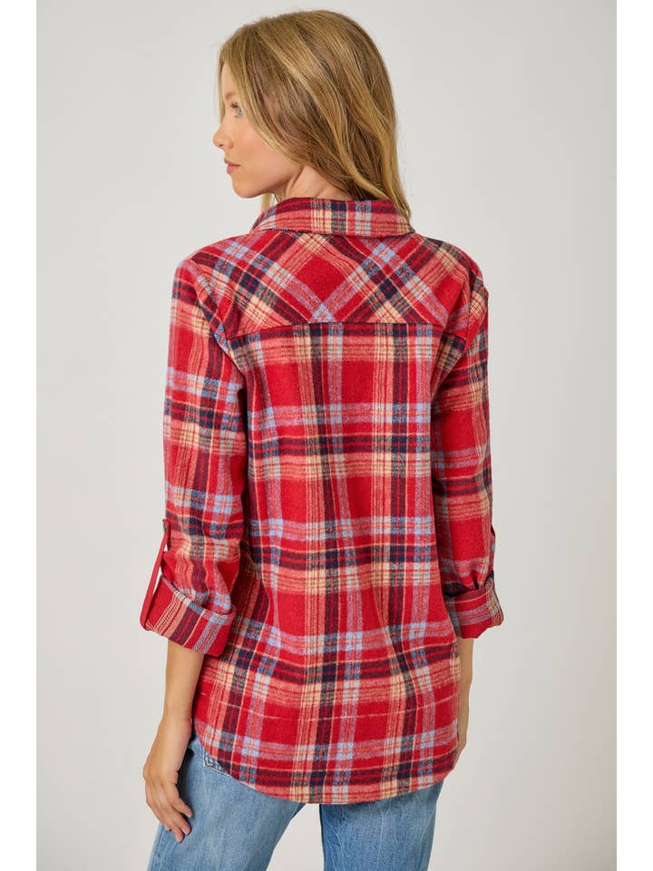 Mystree - Wholesale Shirt Jacket/Shacket - Women's - 61157 Plaid Shirt Jacket 29