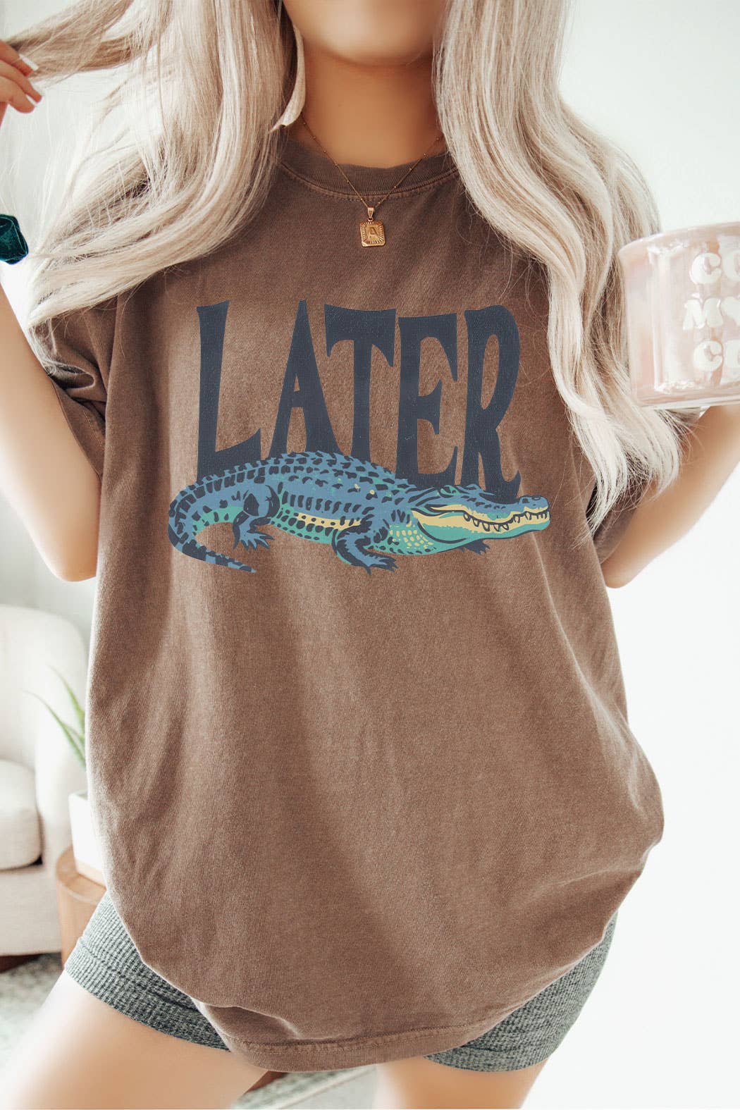 Kissed Apparel - Wholesale Screen Printed T-Shirt - Women's - Later Gator Comfort Colors Tee2