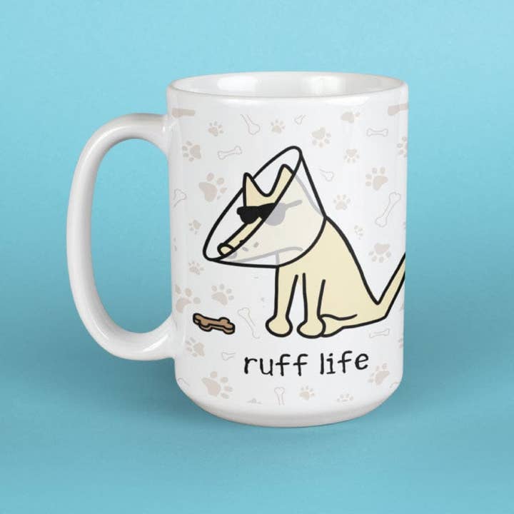 Ruff Life - Große Kaffeetasse für den Großhandel von Teddy the Dog
