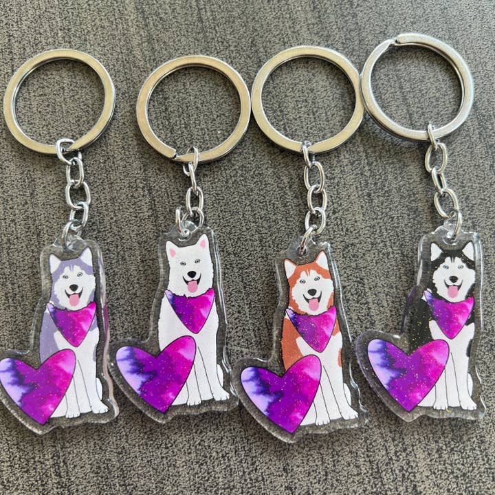 Husky Keychain for wholesale by Always Autumn