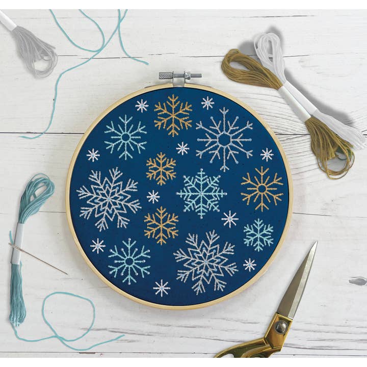 West Design Products - Wholesale Embroidery/Cross Stitch Supplies - Sew & So On Embroidery Kit - Snowflakes