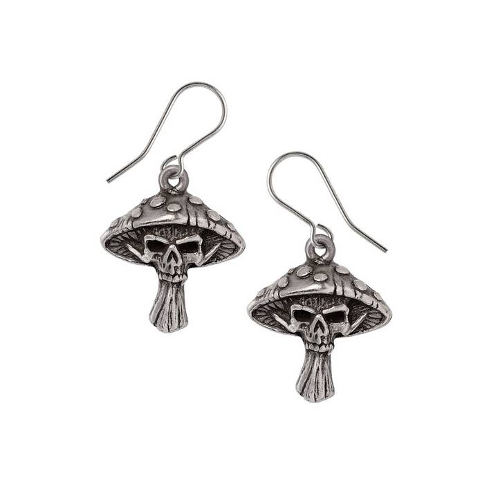 Death Cap Mushroom (Dropper Earring Pair) for wholesale by Alchemy England