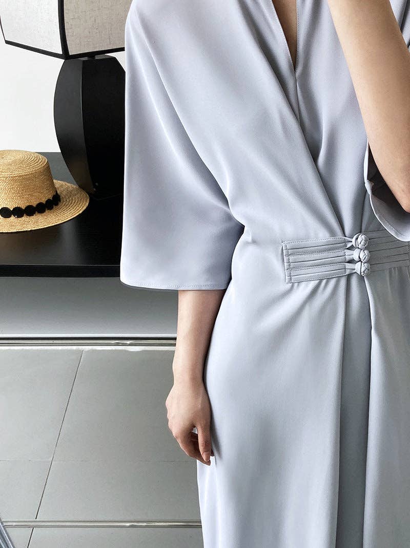 Marayn - Vente Robe – femme - 2025 NOUVELLE Robe Noeud Élégante Moderne Chic Touche Chinoise42