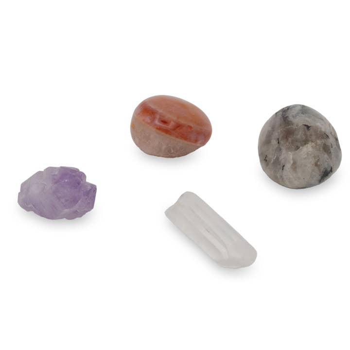 Robert Frederick Ltd - Wholesale Meditation Supplies - Saje Happy Candle, Crystal & Eye Mask Set - Includes Two Candles And Four Crystal Stones2