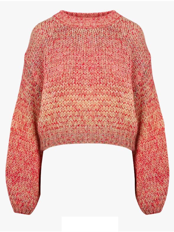 The Korner - USA - Wholesale Knit Sweater - Women's - T24203301 -Ladies Bubble Sleeve Pullover Knit Sweater