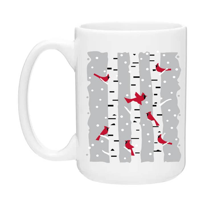 Canecas de Café Cerâmica | Wrap Cardeal Winter por atacado de Creative Compass