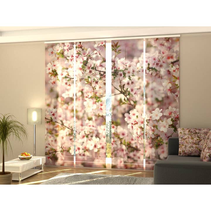 Set of 4 Cherry Blossom Panel Curtains in Spring for wholesale by IlyDecor