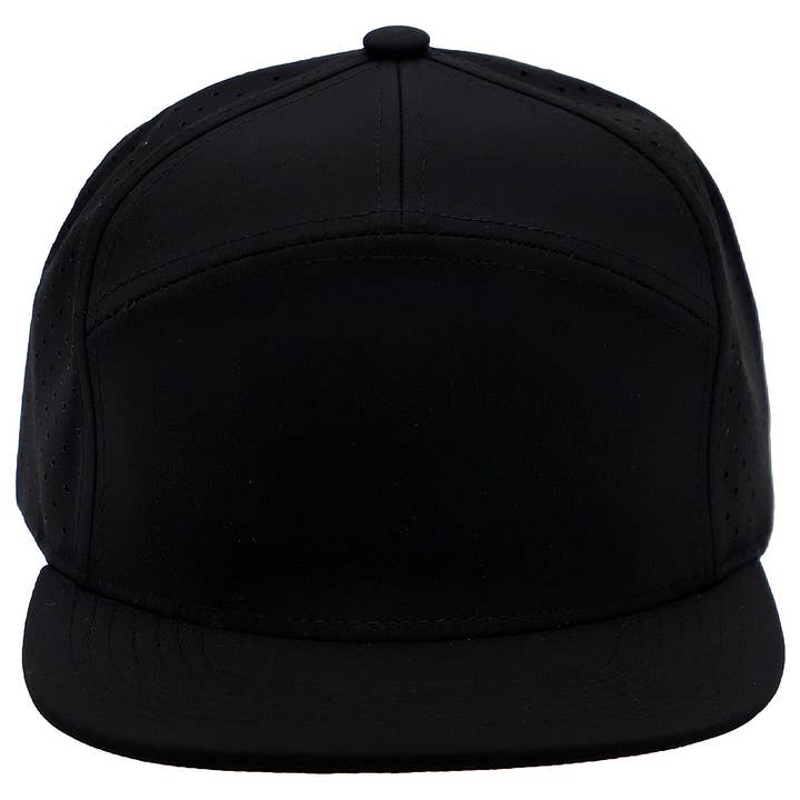 Cap Zone - Wholesale Flat Brim Cap - Unisex - 7 Panel Flat Bill Perforated Snapback21