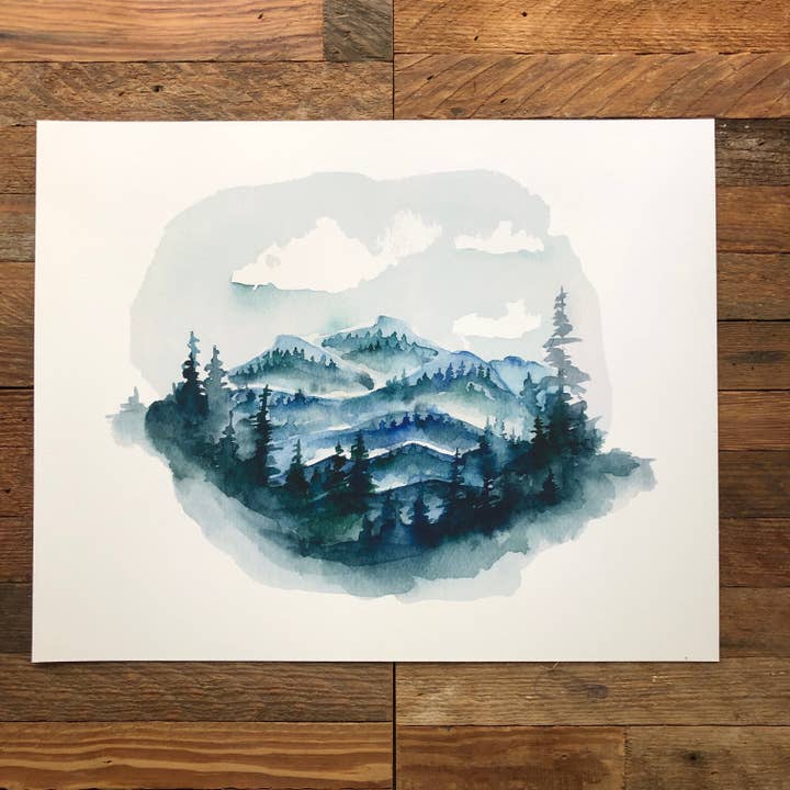 Kat Ryalls – Engroshandel Kunsttryk – Himmelsk punkt af Linville Gorge Wilderness