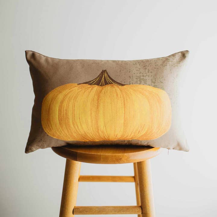 UniikPillows – wholesale Throw pillow cover – Primitive Flat Fall Pumpkin Lumbar Pillow Cover | 18x12 Thanksgiving Décor | Fall Decor | Room Decor | Decorative Pillows | Gift for her