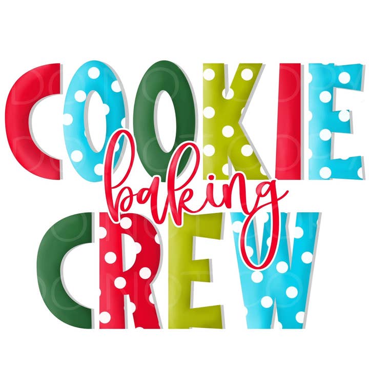 Cookie Baking Crew Green Transfer Sheet for wholesale by PLT Wholesale