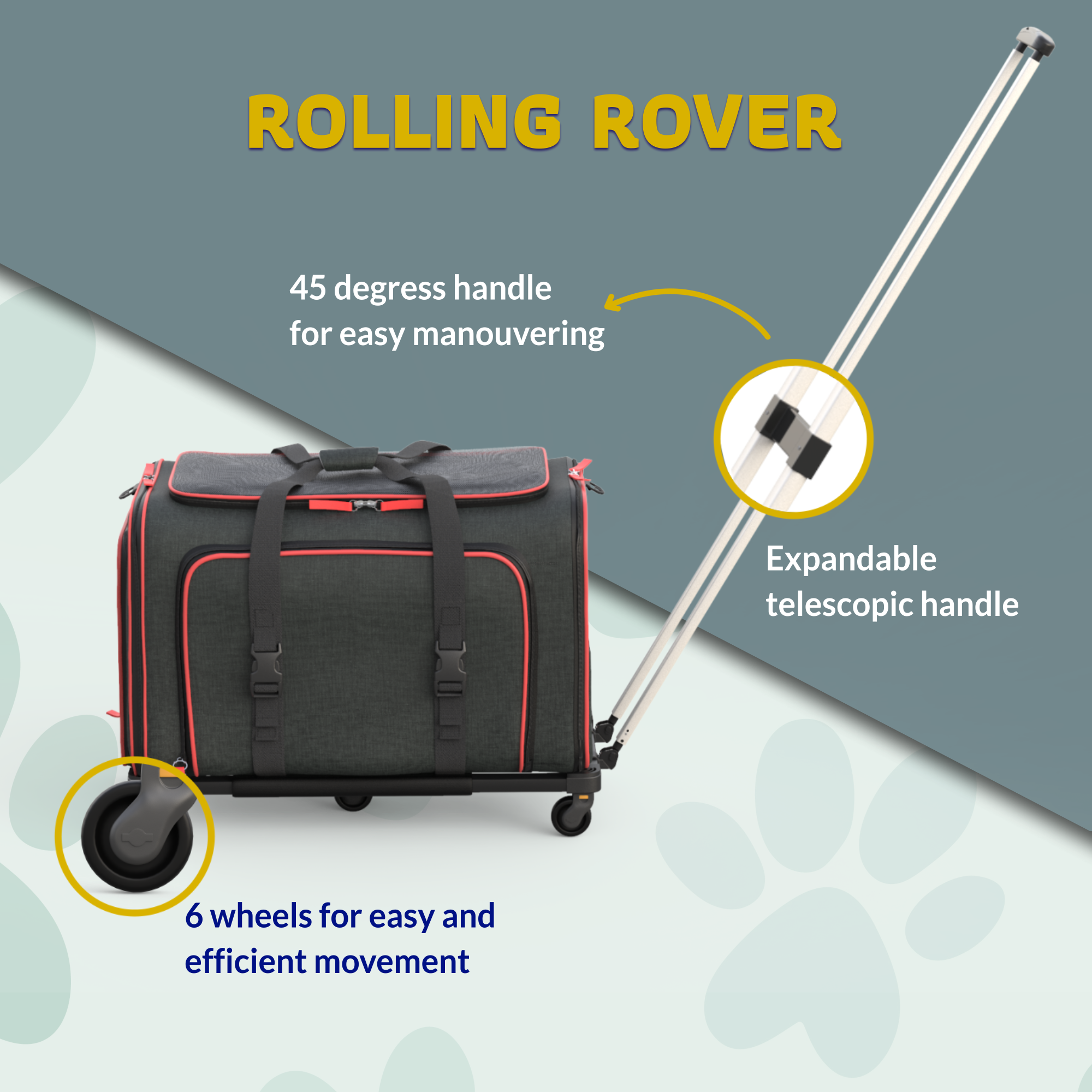 Katziela - Venta al por mayor Transportín - Gatos y perros - Transportadora para mascotas Katziela Rolling Rover con ruedas, expandable y autorizada para aerolíneas13