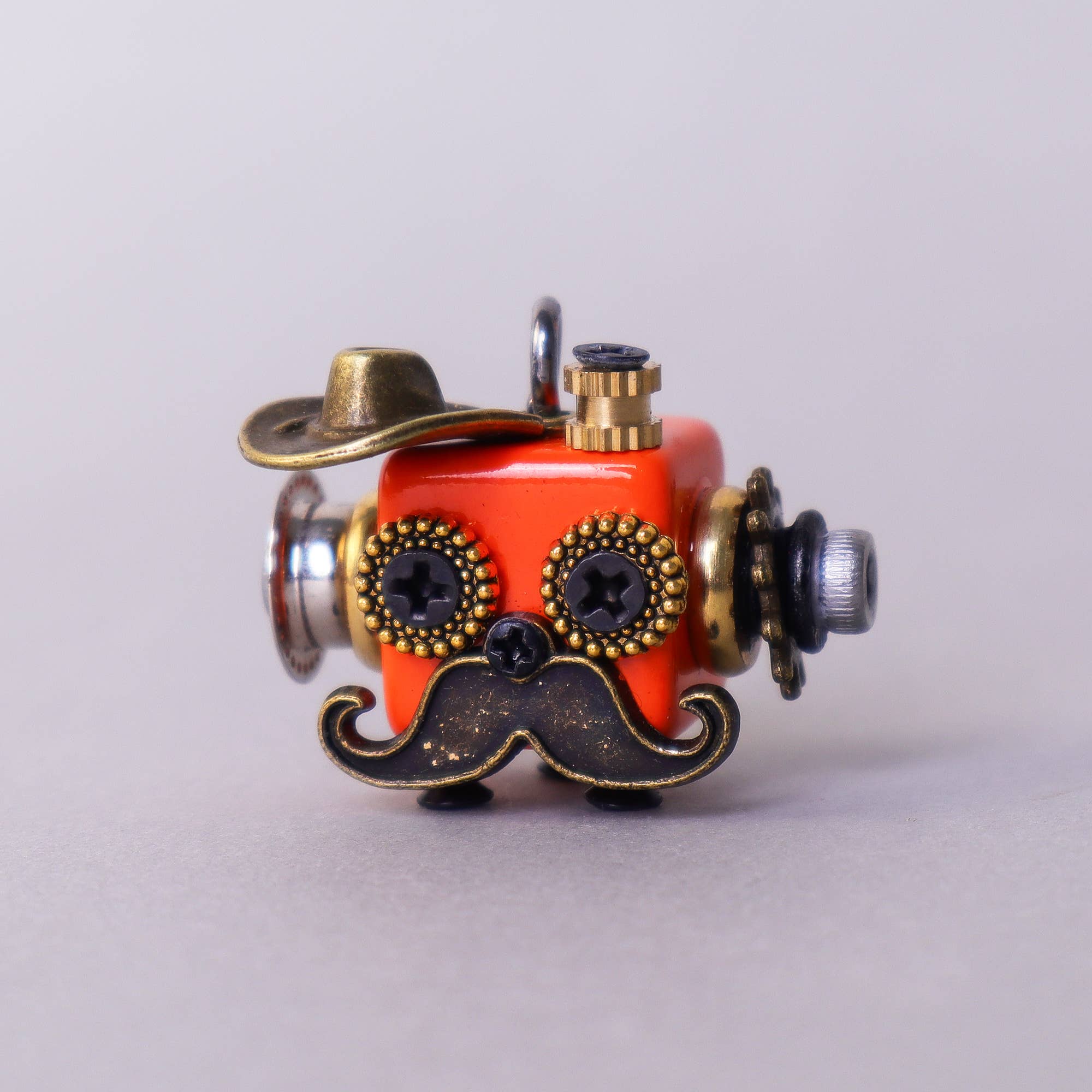 Kitsville - Wholesale Keychain - Unisex - Handcrafted Wooden Bot Necklace, Keychain, or Mini Decor1